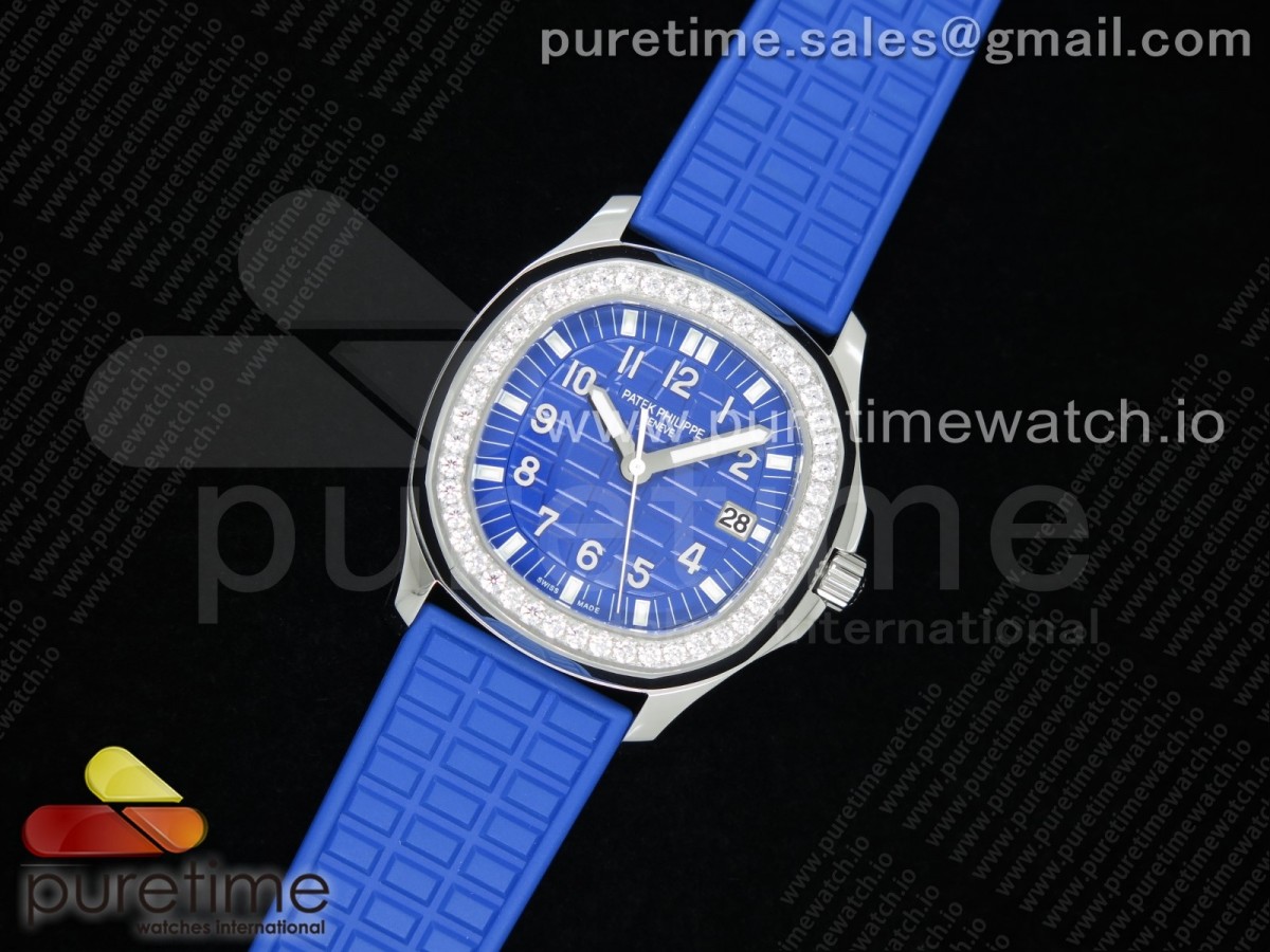 [PPF] Patek Philippe Aquanaut 5067A SS Blue Textured Dial on Blue Rubber Strap AE23