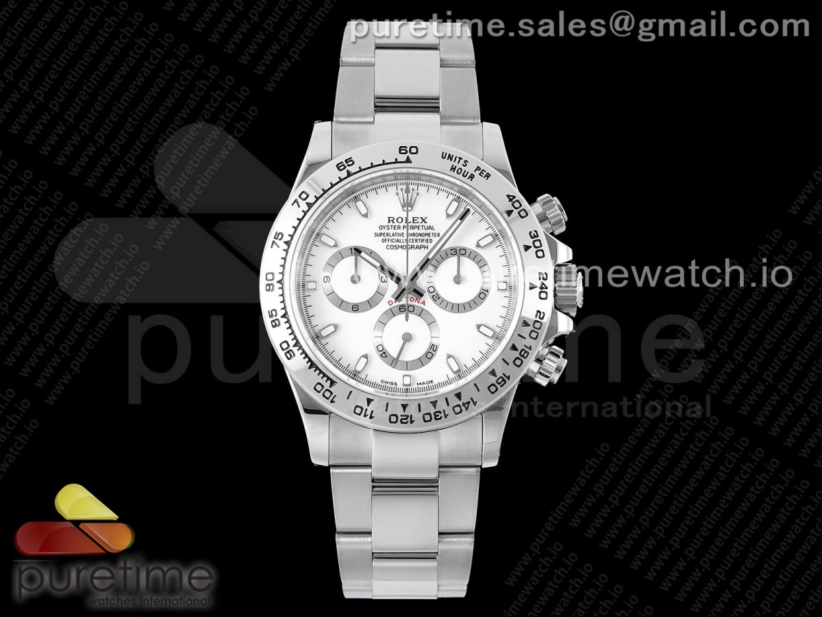 [QF] Rolex Daytona 116520 White Dial on SS Bracelet SA4130 V2