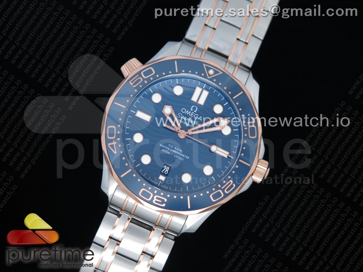 [VSF] Omega 2018 Seamaster Diver 300M SS/RG RG Bezel Blue Dial on SS/RG Bracelet A8800