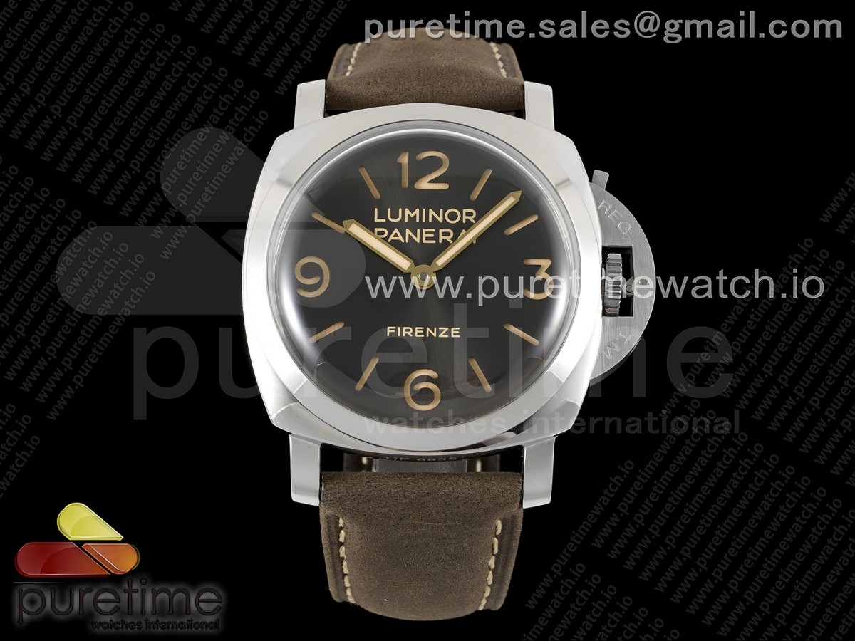 [HWF] Panerai PAM605 SS on Brown Asso Strap Strap P3000