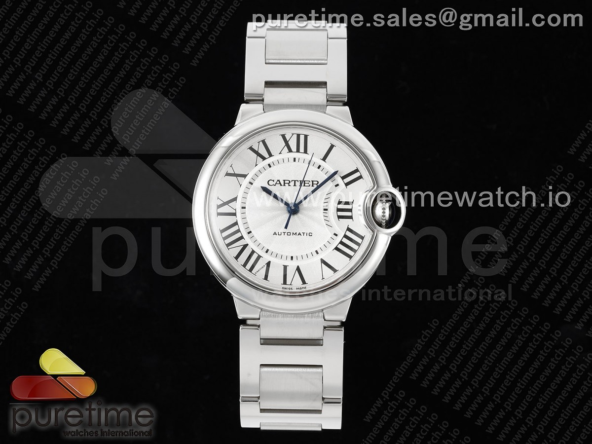 [3KF] Cartier Ballon Bleu 36mm SS White Dial on SS Bracelet A076