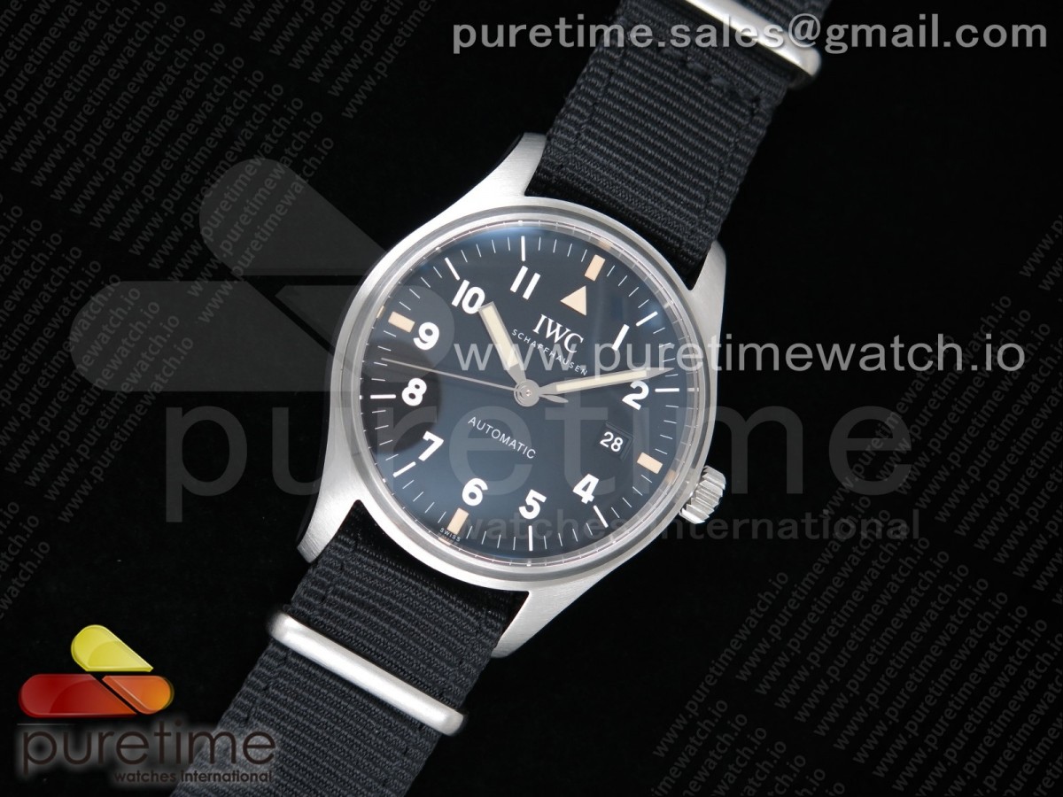 [M+F] IWC Mark XVIII “TRIBUTE TO MARK XI” IW327007 Black Dial on Black Nylon Strap A35111