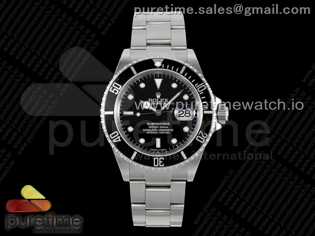 [ARF] Rolex Submariner 16610 LN Black 904L Steel on SS Bracelet SH3135 V2