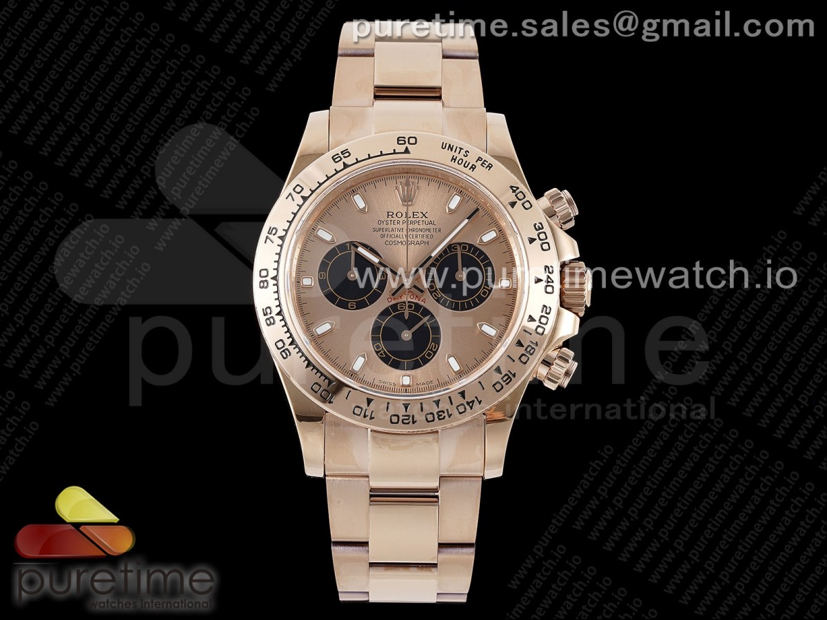 [QF] Rolex Daytona 116505 RG Dial on RG Bracelet SA4130 V2