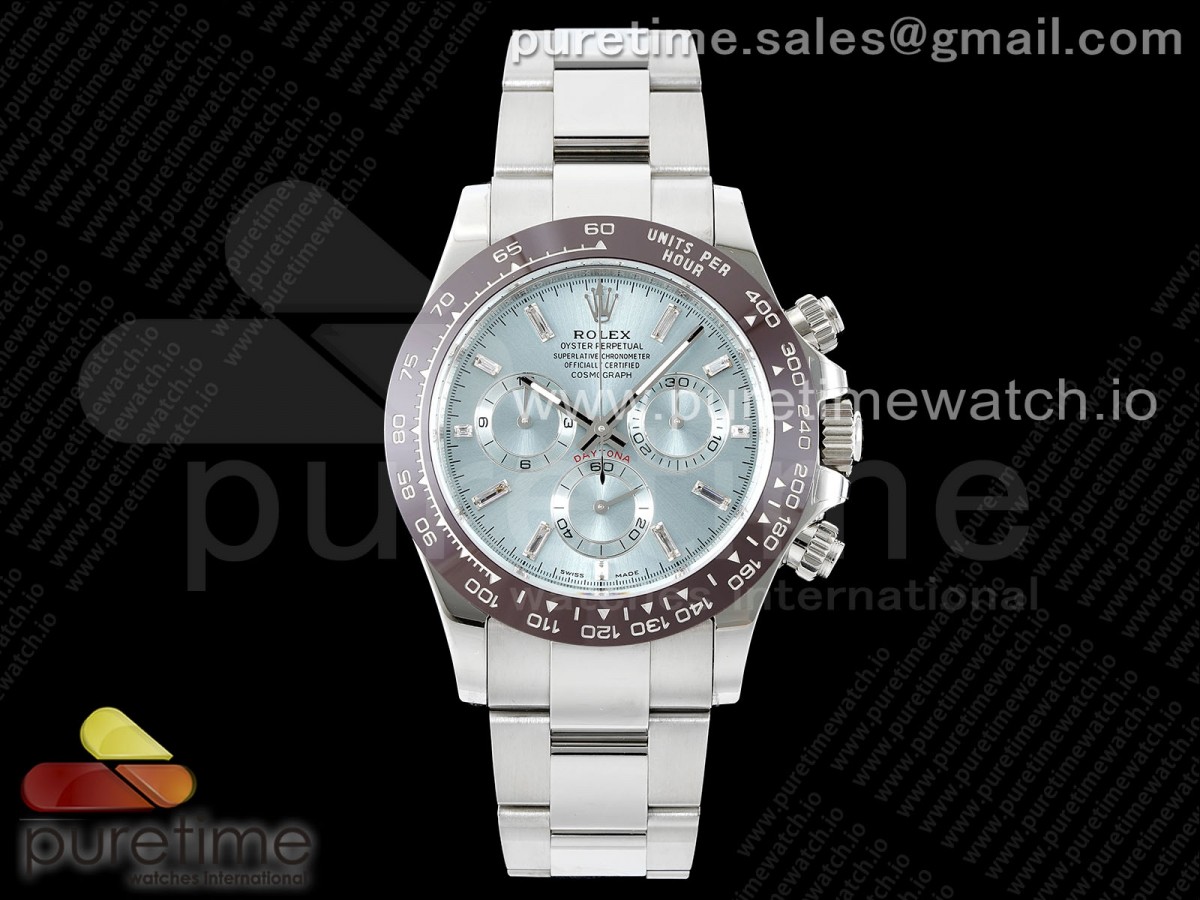 [BTF] Rolex Daytona 116506 Brown Ceramic Ice Blue Dial Crystal Marker on SS Bracelet SA4130 V2