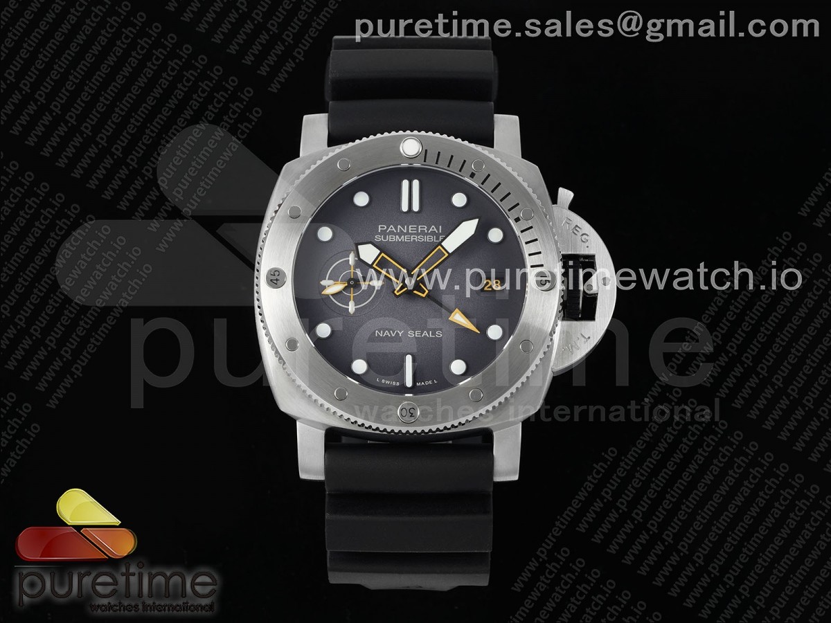 [VSF] Panerai PAM1323 Y 44mm Submersible Gray Dial on Rubber Strap P.9011 Clone