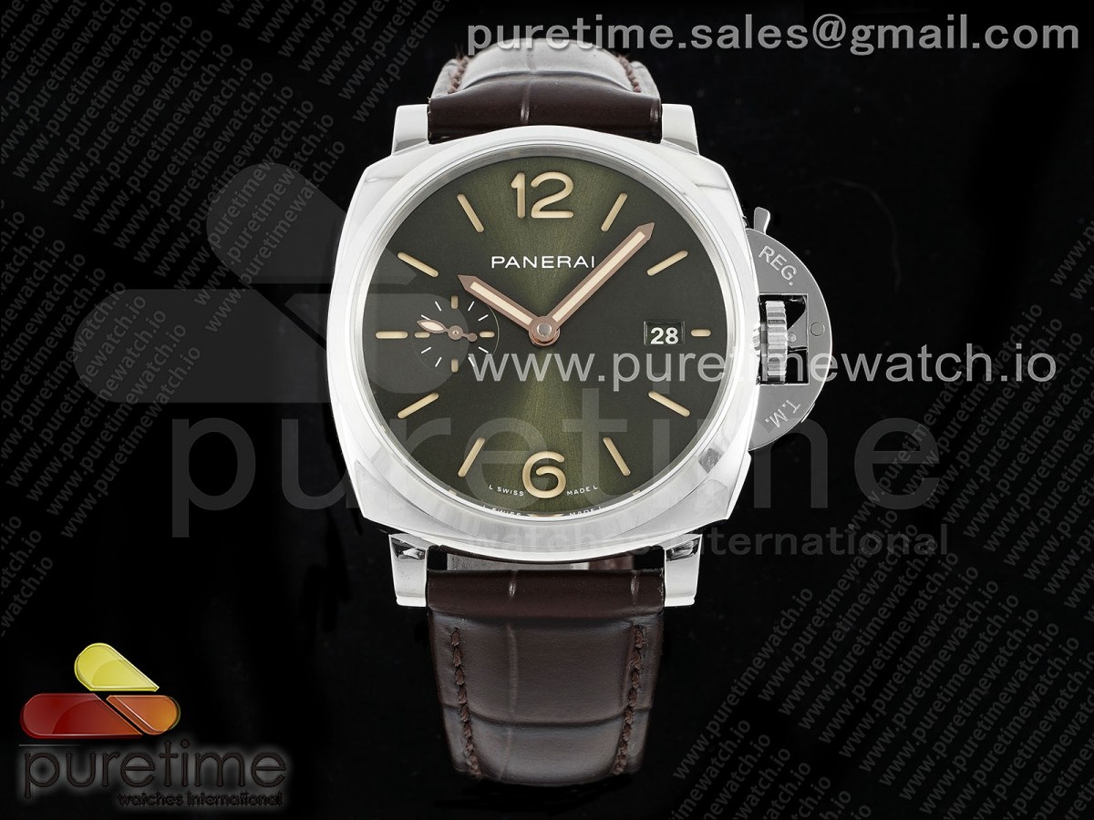 [VSF] Panerai PAM1329 Luminor Due 42mm Green Dial on Brown Leather Strap P900