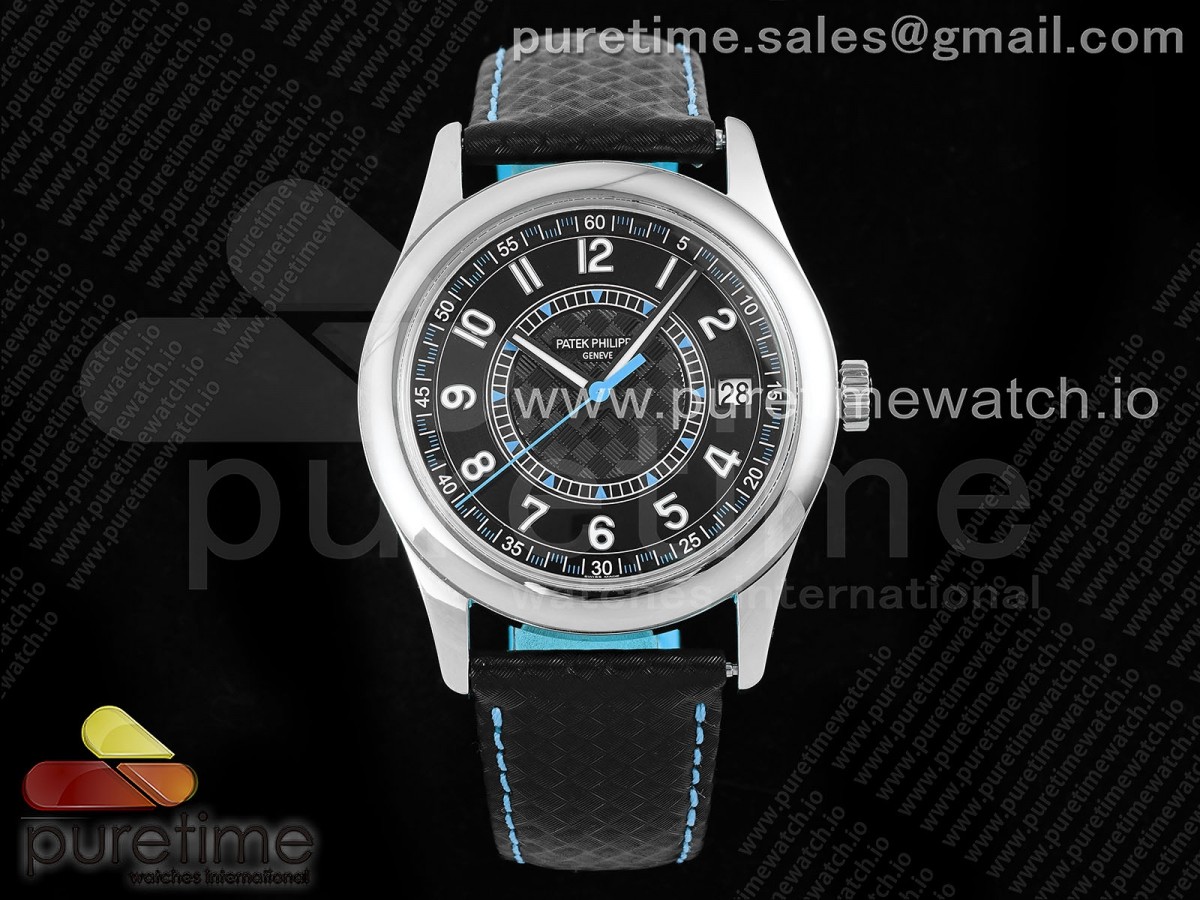 [PPF] Patek Philippe Calatrava 6007G SS Black/Blue Dial on Black Leather Strap 330CS