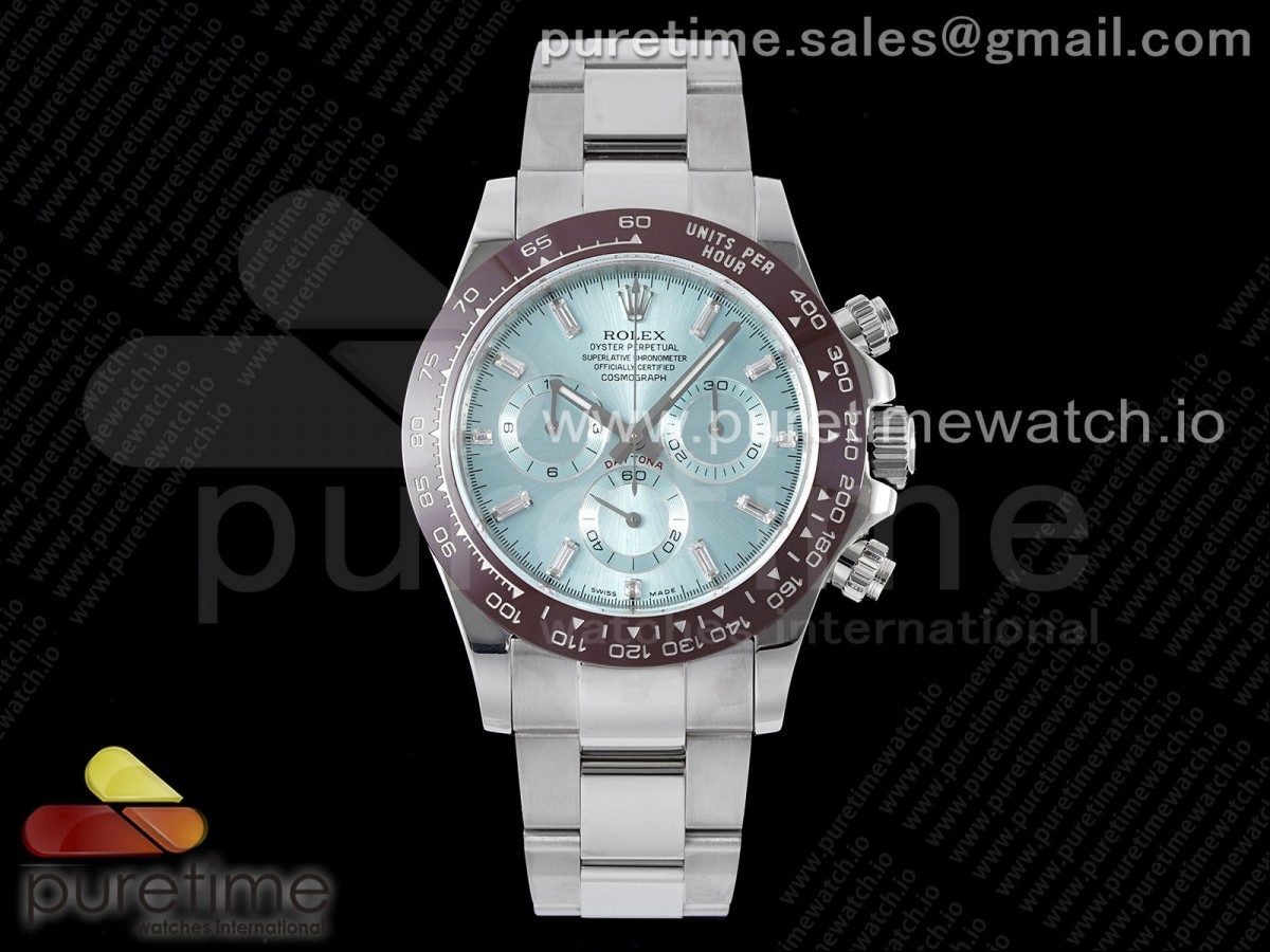 [QF] Rolex Daytona 116506 Ice Blue Dial Crystal Markers on SS Bracelet SA4130 V2