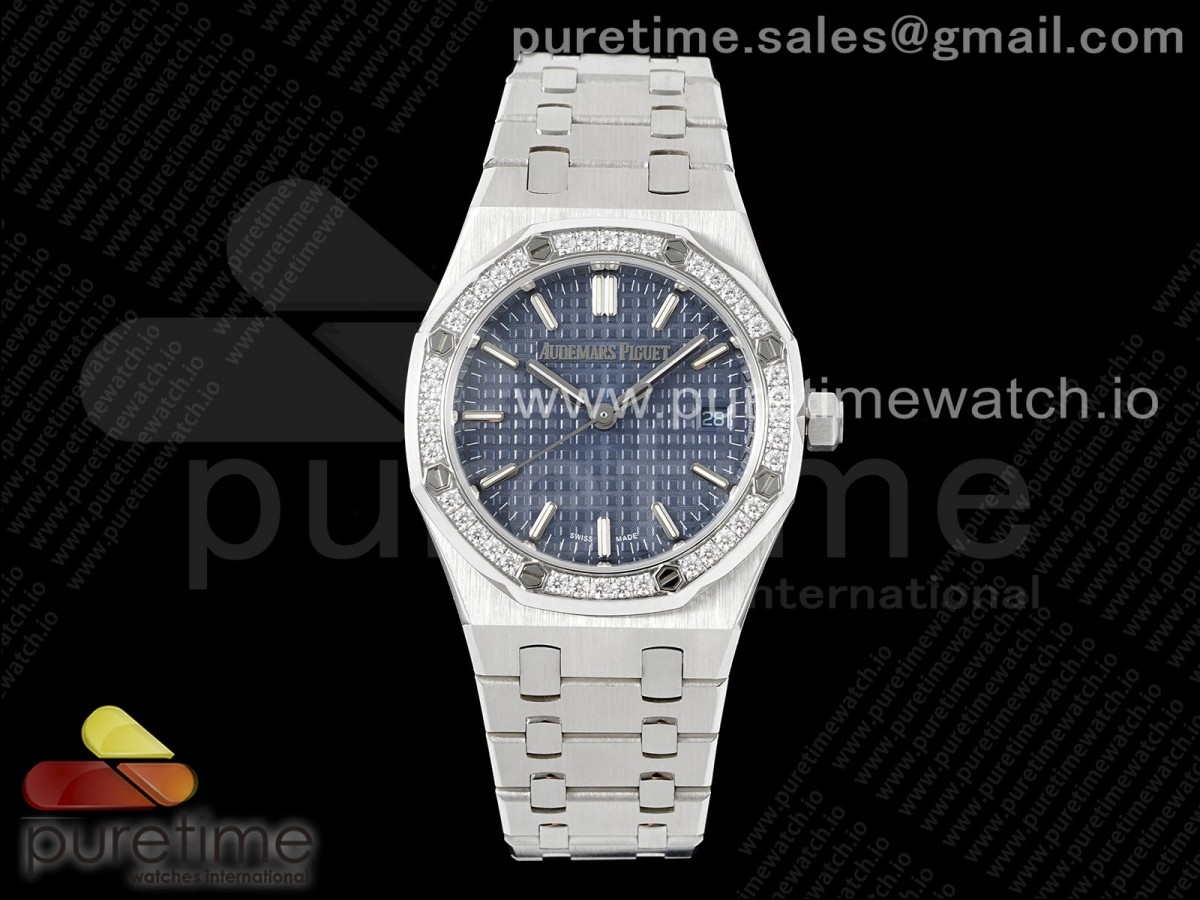 [BF] Audemars Piguet Royal Oak 34mm SS Blue Dial Diamonds Bezel on SS Bracelet A5800