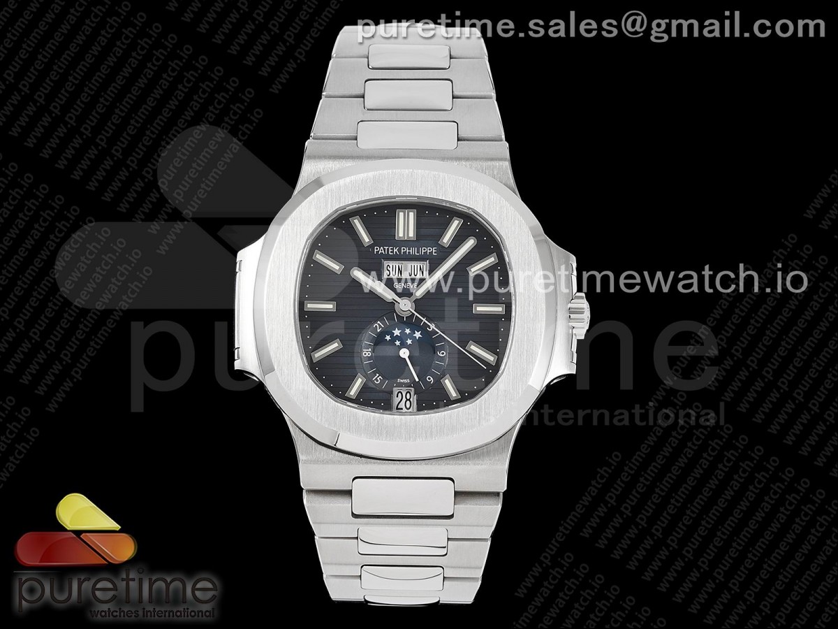 [PPF] Patek Philippe Nautilus 5726 Full Function SS Blue Dial on SS Bracelet A324