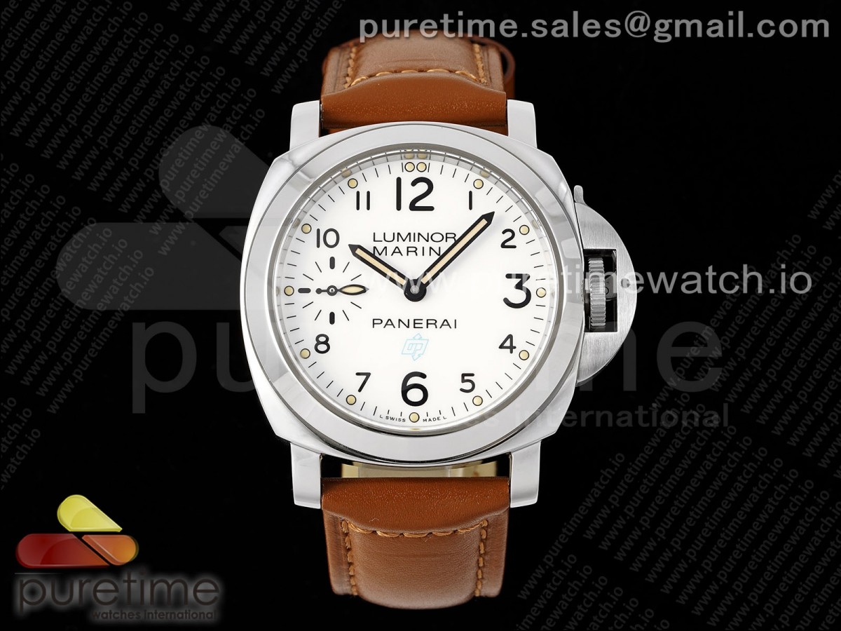 [HWF] Panerai PAM778 W White Dial on Brown Leather Strap A6497