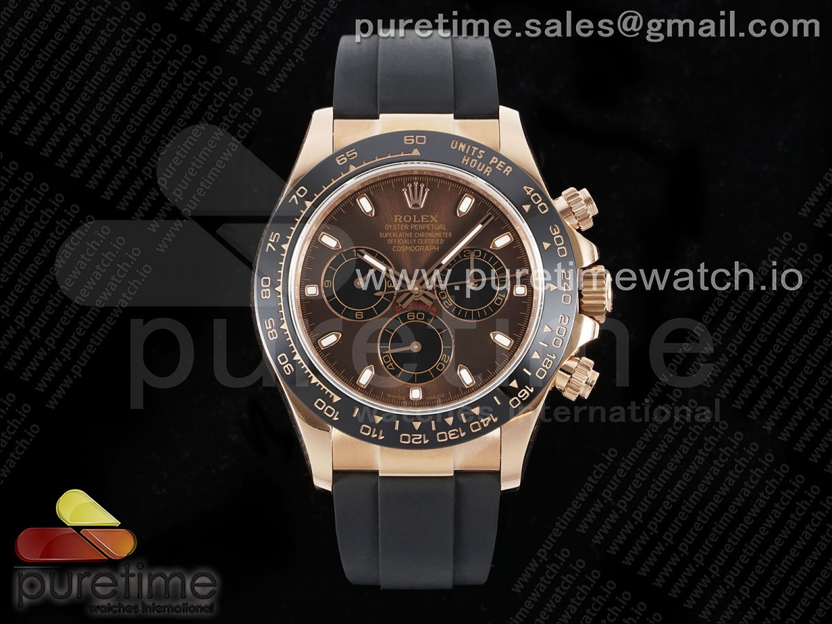 [QF] Rolex Daytona 116515 Brown Dial on Oysterflex Strap SH4130 V3 (Gain Weight)