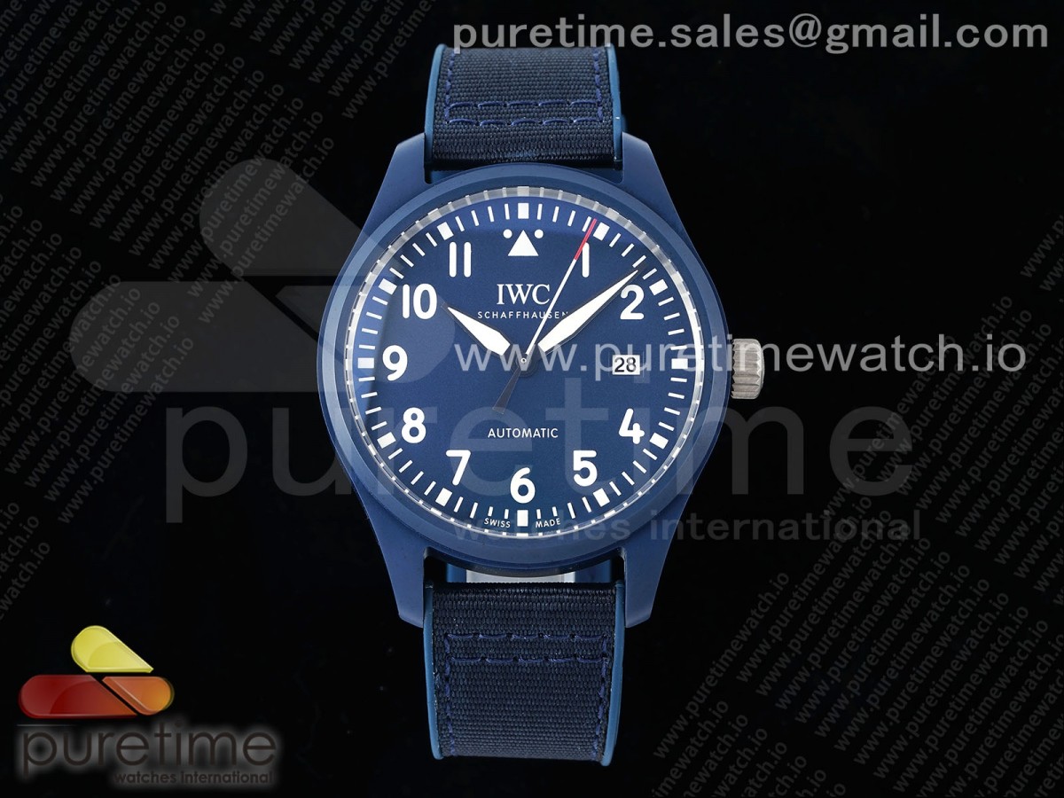 [M+F] IWC Pilot’s Watch ‘Laureus Sport for Good’ Blue Ceramic on Blue Nylon Strap A2892