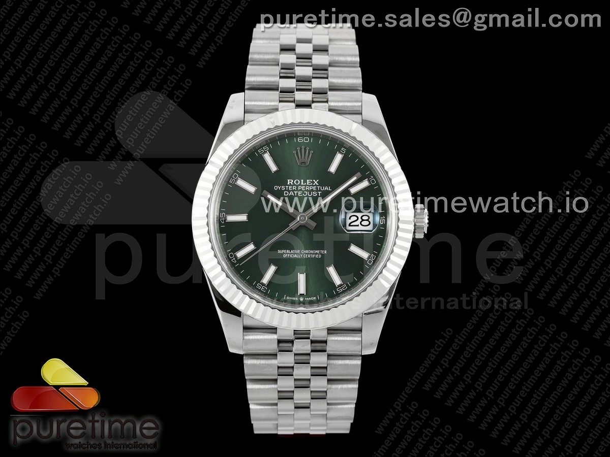 [VSF] Rolex DateJust 41 126334 904L SS Green Dial on Jubilee Bracelet VS3235