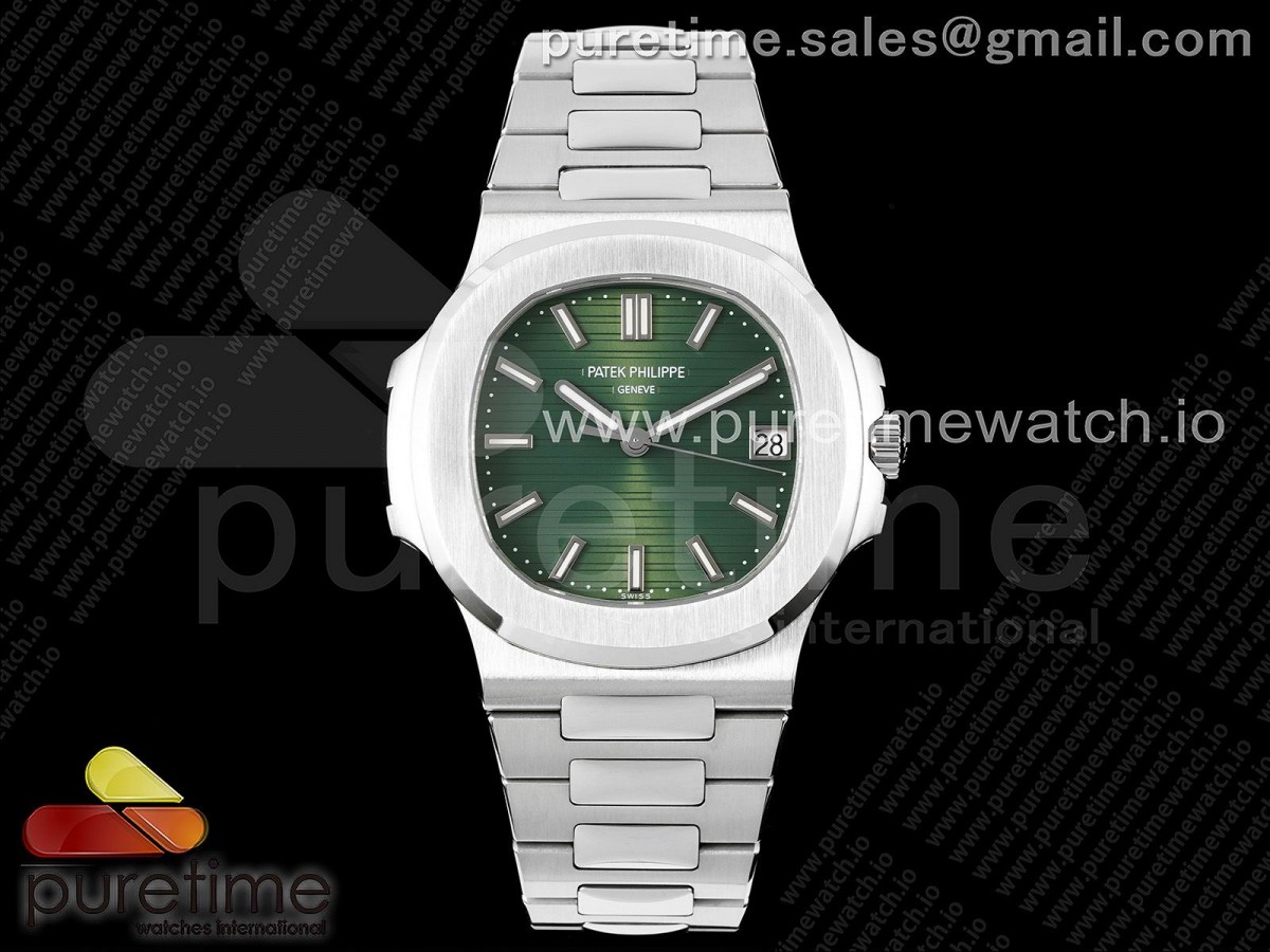 [PPF] Patek Philippe Nautilus 5711/1A Green Textured Dial on SS Bracelet 324CS V4