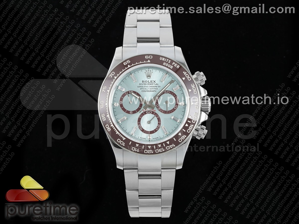 [QF] Rolex 2023 Daytona 126506 904L Steel Ice Blue Crystal Dial on SS Braclet SA4131 (Gain Weight)