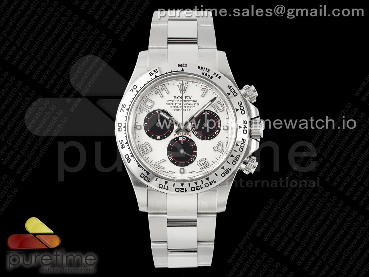 [Clean] Rolex Daytona 116509 White Dial Arabic Markers on SS Bracelet SA4130 V2