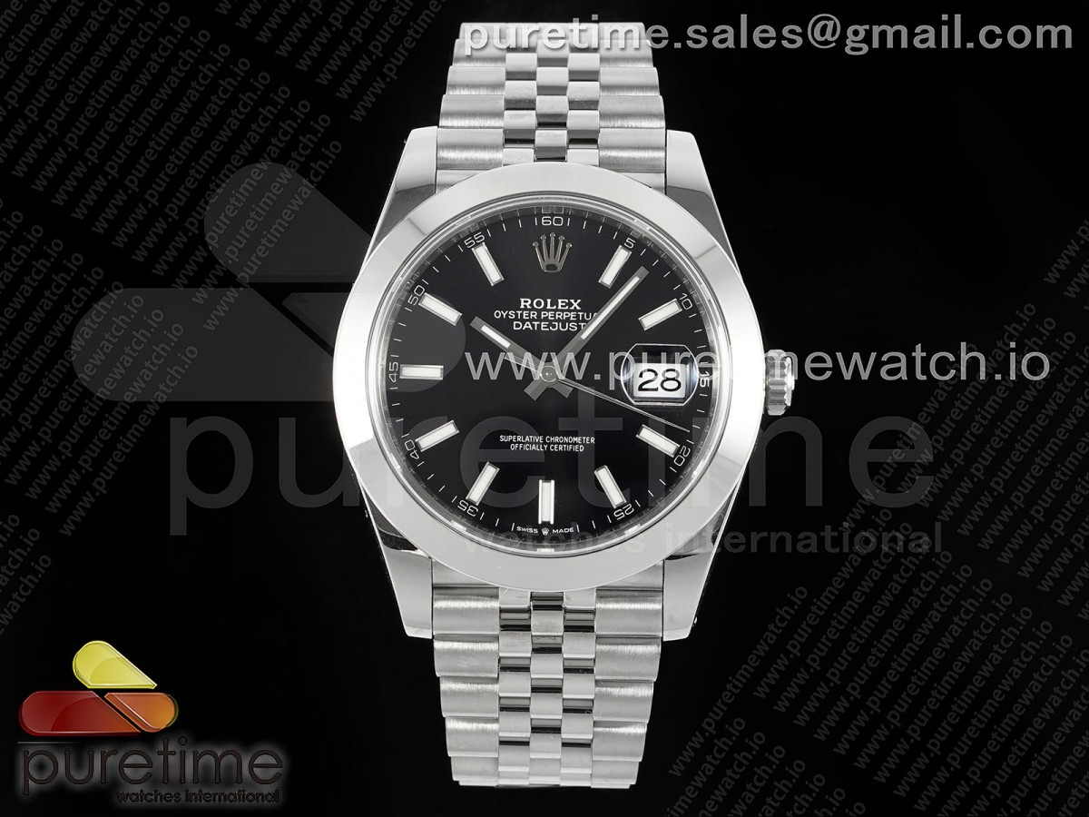 [VSF] Rolex DateJust 41 126330 904L SS Black Dial on Jubilee Bracelet VS3235