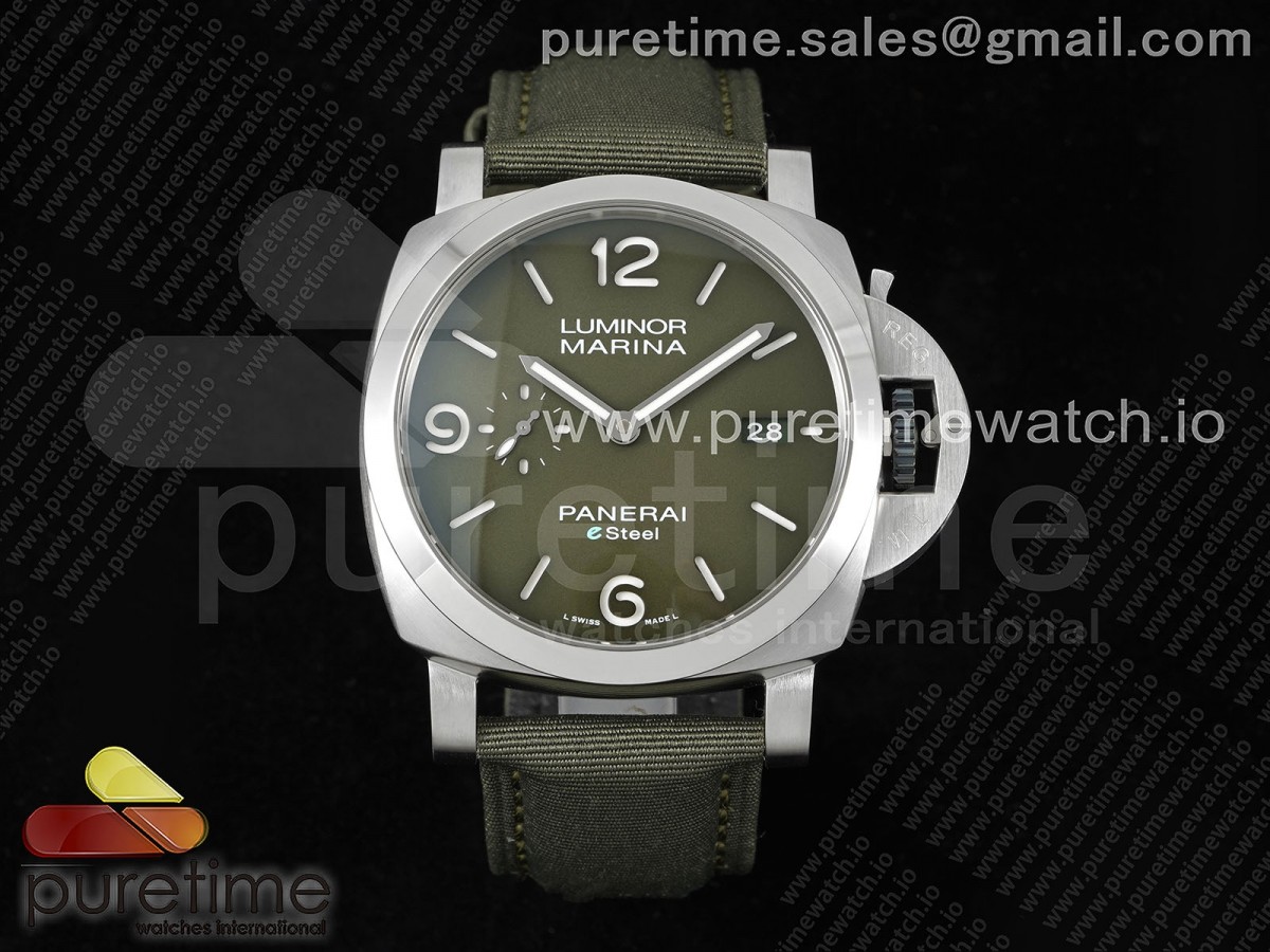 [TTF] Panerai PAM1356 W on Green Nylon Strap P9010