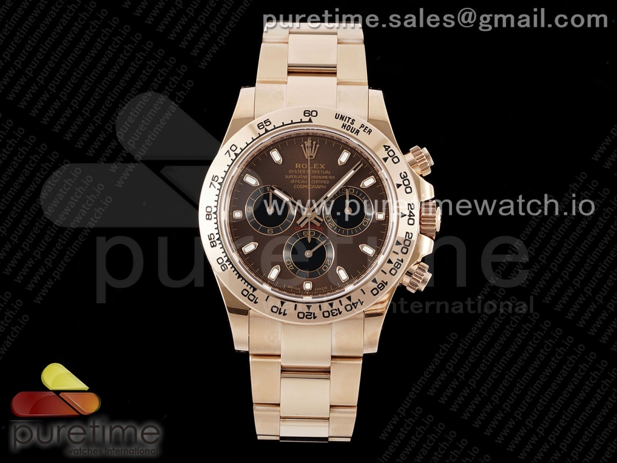 [BTF] Rolex Daytona 116505 Brown Dial on RG Bracelet SA4130