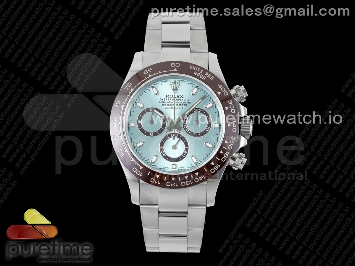 [QF] Rolex Daytona 116506 Ice Blue Dial Lume Markers on SS Bracelet SH4130 V3 (Gain Weight)