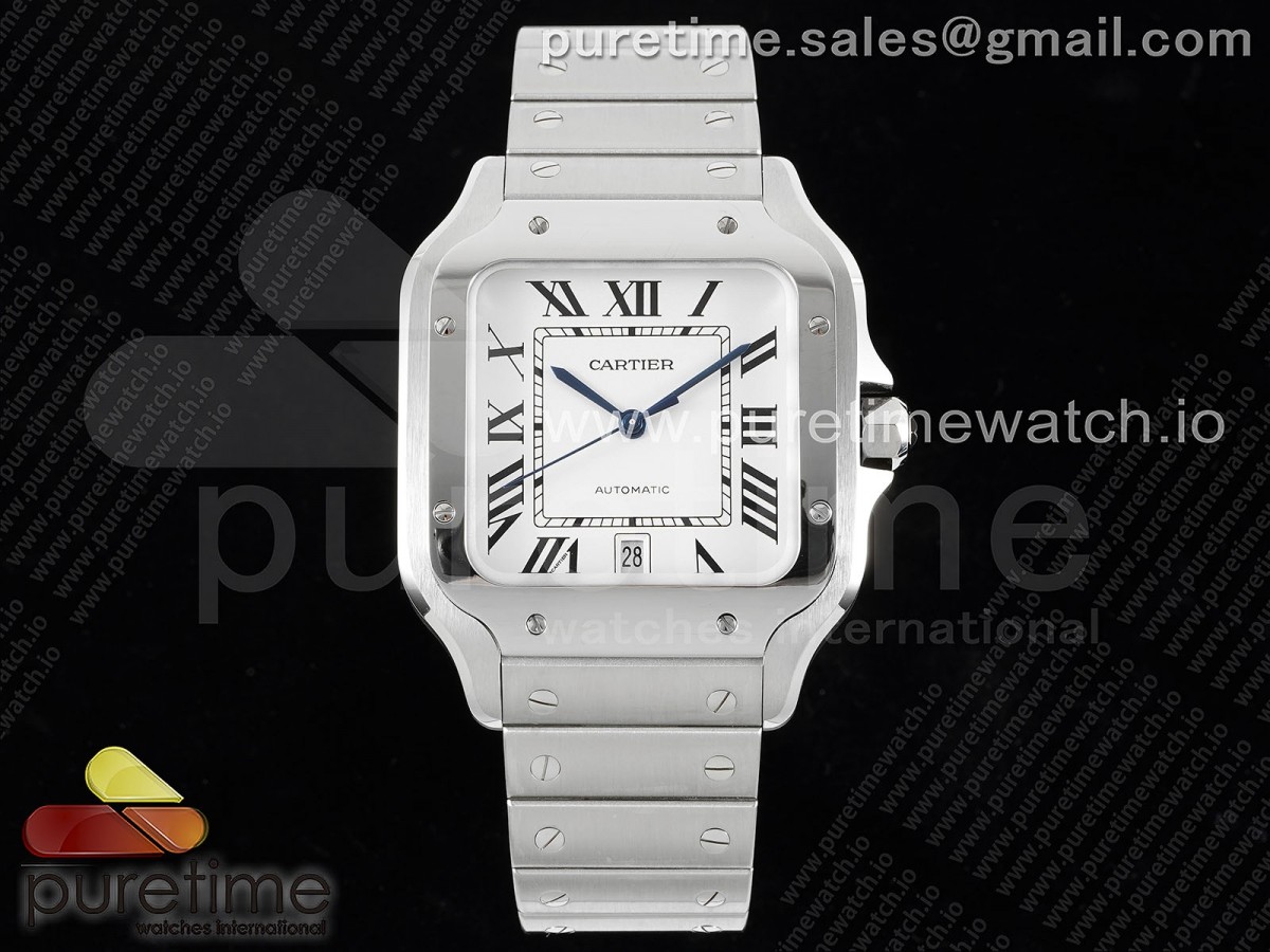 [3KF] Cartier Santos de Cartier 40mm SS White Dial on SS Bracelet MIYOTA 9015