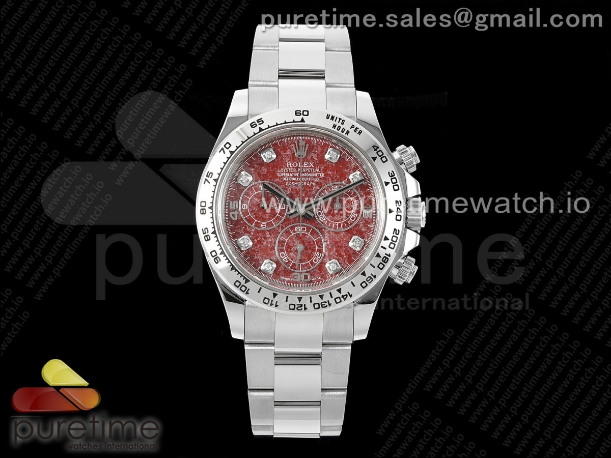 [Clean] Rolex Daytona 116509 904L SS Case and Bracelet Red Sodalite Dial SA4130 V2