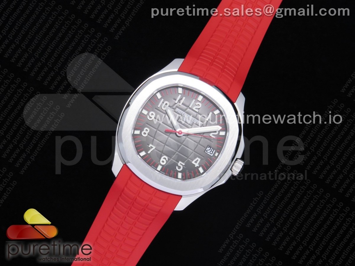 [ZF] Patek Philippe Aquanaut 5167A Singapore Edition SS Red Second Hand on Red Rubber Strap 324CS