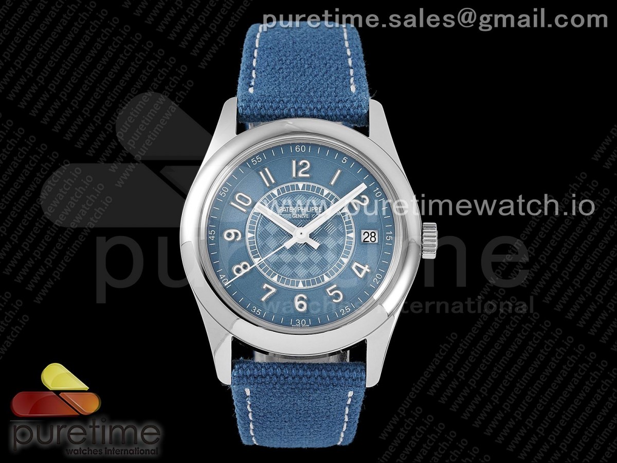 [3KF] Patek Philippe Calatrava 6007A SS Blue Dial on Blue Leather Strap A324 Super Clone V2