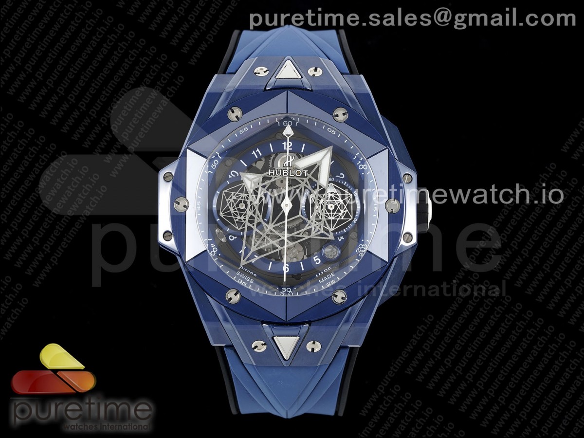 [BBF] Hublot Big Bang Sang Bleu II Blue Ceramic on Blue Rubber Strap A1240