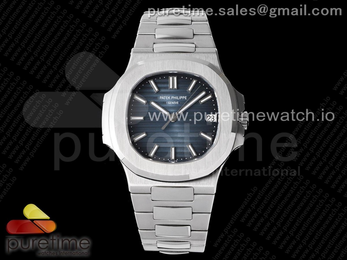 [3KF] Patek Philippe Nautilus 5711/1A Blue Textured Dial on SS Bracelet A324 Super Clone V2