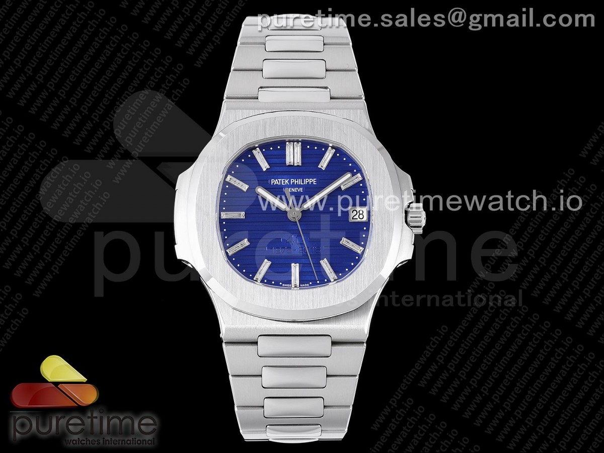 [3KF] Patek Philippe Nautilus 5711 40th Anniversary Blue Dial on SS Bracelet A324 Super Clone V2