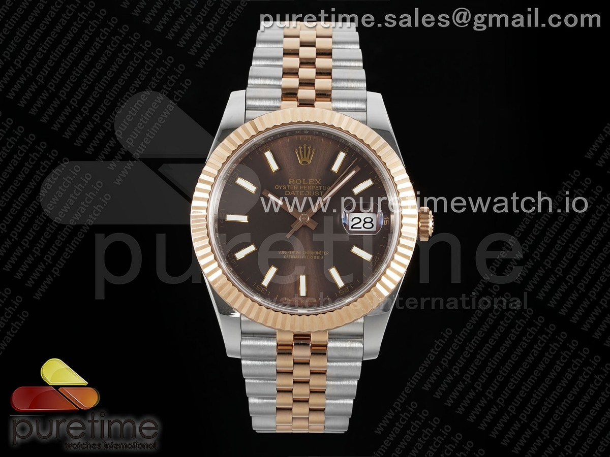 [VSF] Rolex DateJust 41 126331 904L SS Brown Dial on Jubilee Bracelet VS3235