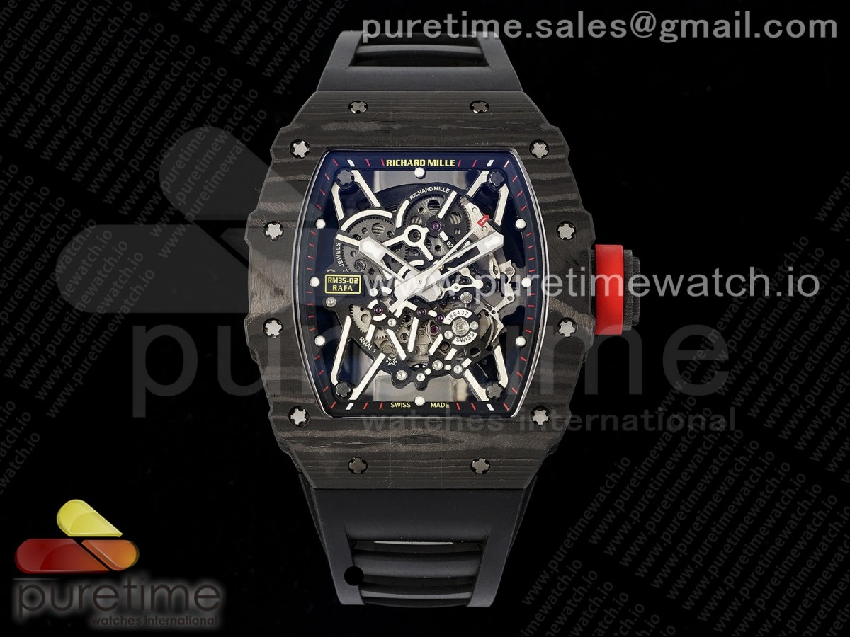 [ZF] Richard Mille RM035-02 Real NTPT Skeleton Dial on Black Rubber Strap NH05A V3+