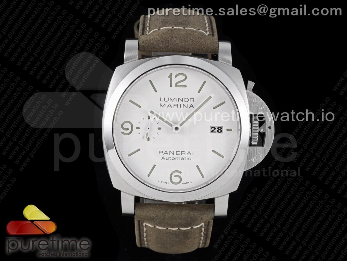 [VSF] Panerai PAM 1314 White Dial on Gray Asso Strap P.9010 Clone