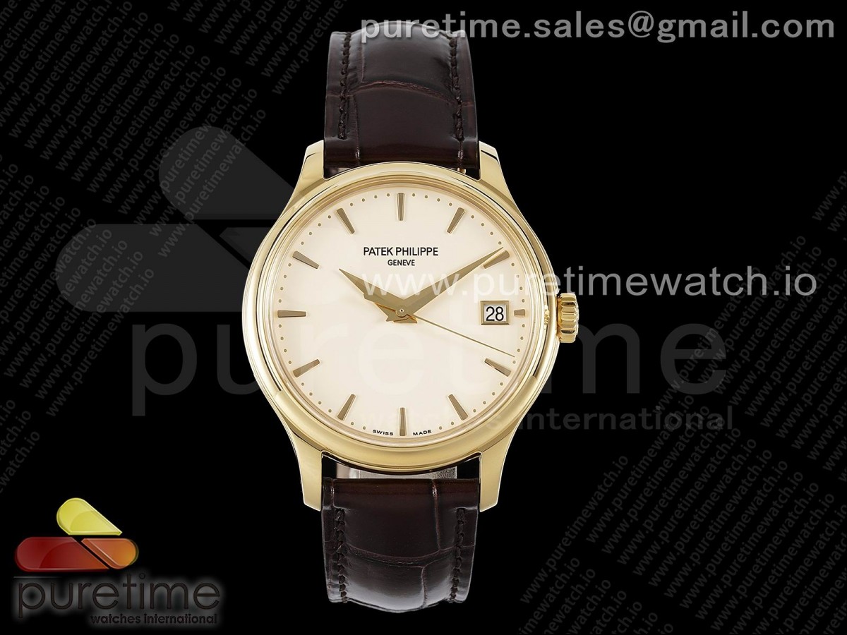 [3KF] Patek Philippe Calatrava 5227R SS White Dial on Brown Leather Strap A324 Super Clone V2