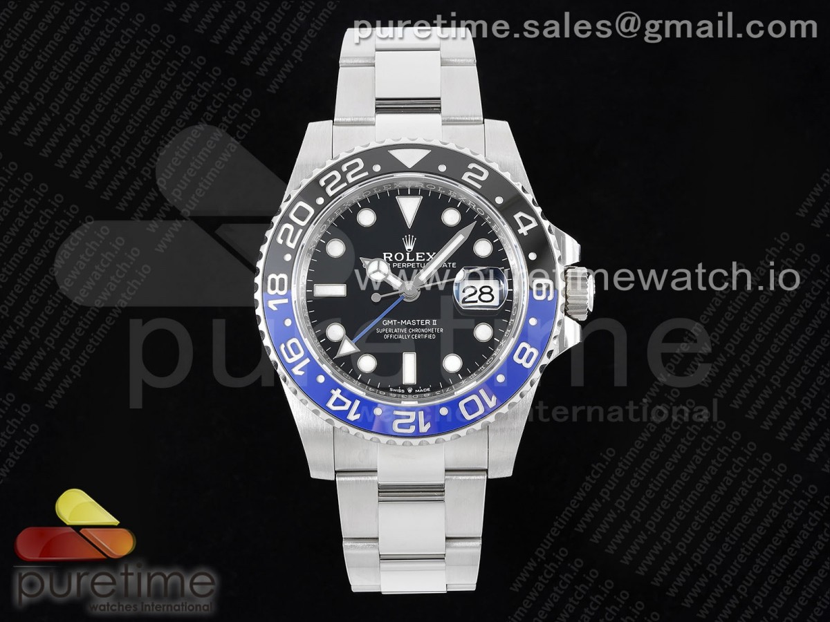 [C+] Rolex GMT Master II 126710 BLNR Batman 904L SS Black Dial on Oyster Bracelet VR3285 CHS