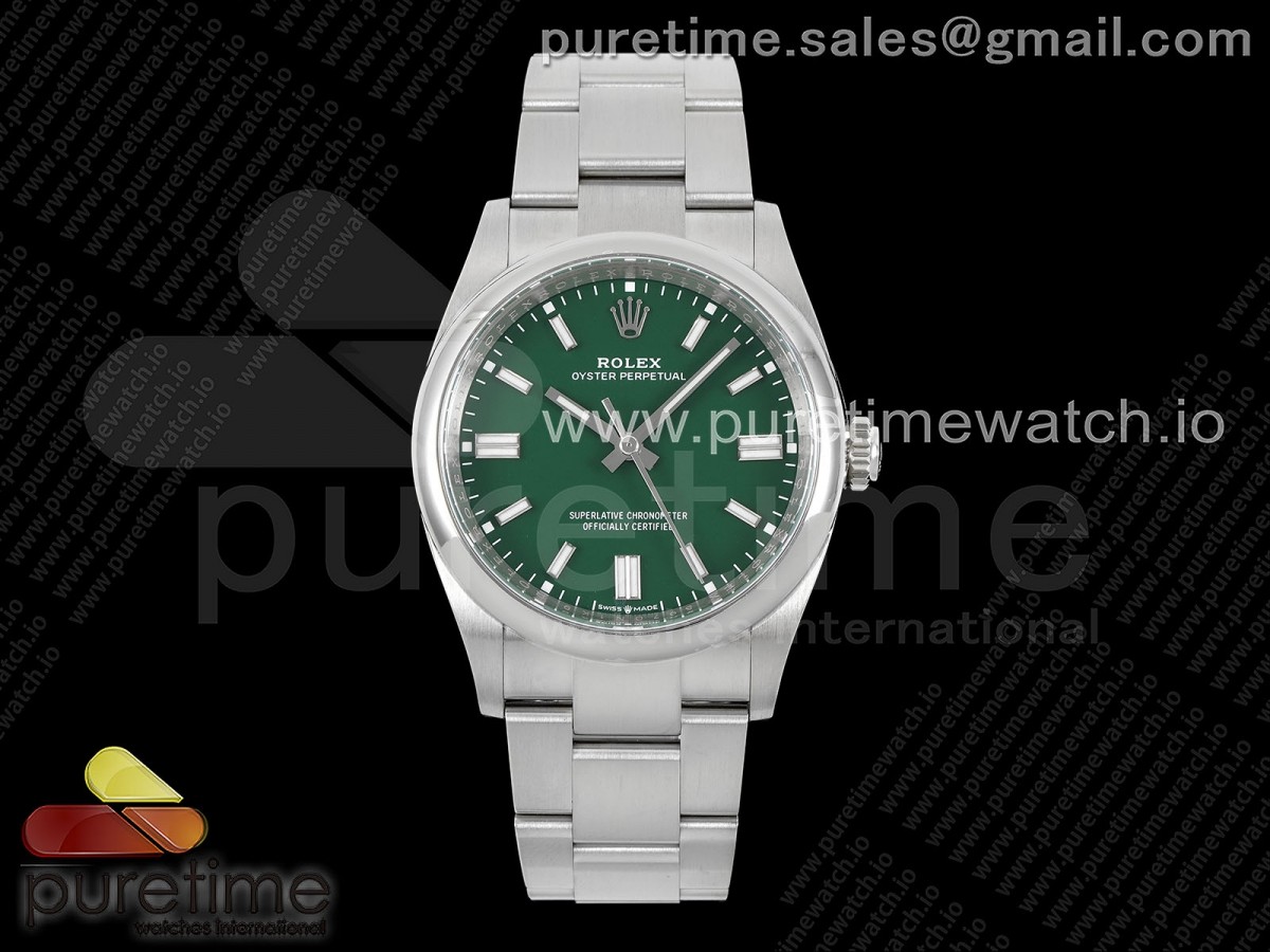 [Clean] Rolex Oyster Perpetual 126000 36mm 904L Steel Green Dial VR3230