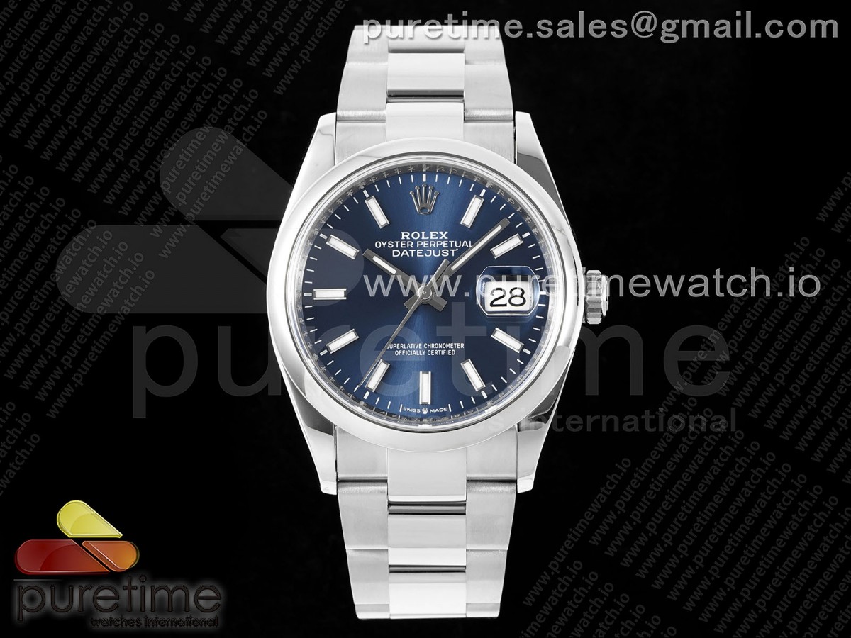 [VSF] Rolex DateJust 36 SS 126200 904L Steel Blue Dial on Oyster Bracelet VS3235