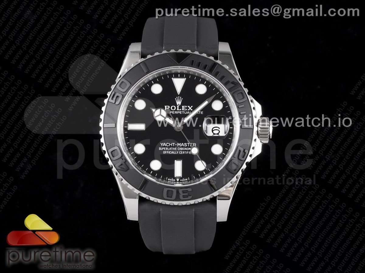 [VSF] Rolex Yacht-Master 42mm 226659 3D Black Ceramic Bezel on Black Rubber Strap VS3235