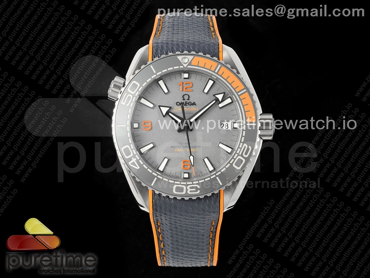 [VSF] Omega Planet Ocean 43.5mm SS Black/Orange Bezel Gray Dial on Nylon Strap A8900 Super Clone V2