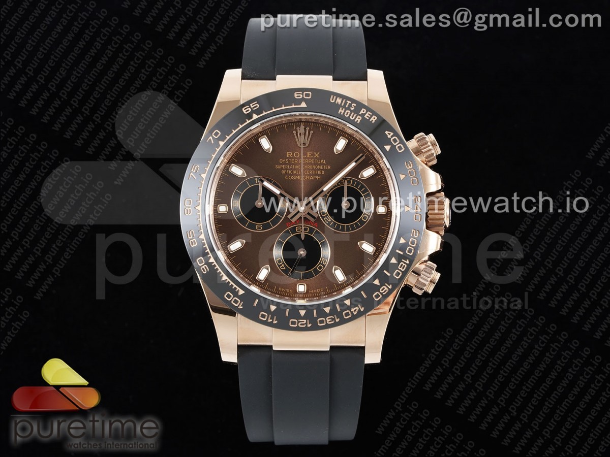 [BTF] Rolex Daytona 116515 Brown Dial on Oysterflex Rubber Strap SA4130 V2