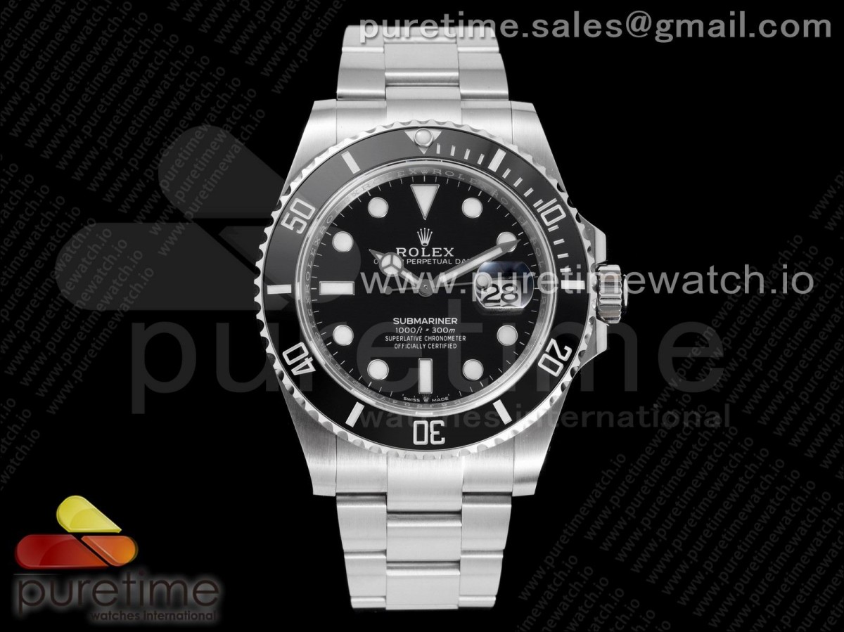 [EWF] Rolex Submariner 41mm 126610 LN Black Ceramic Black Dial on SS Bracelet A3235