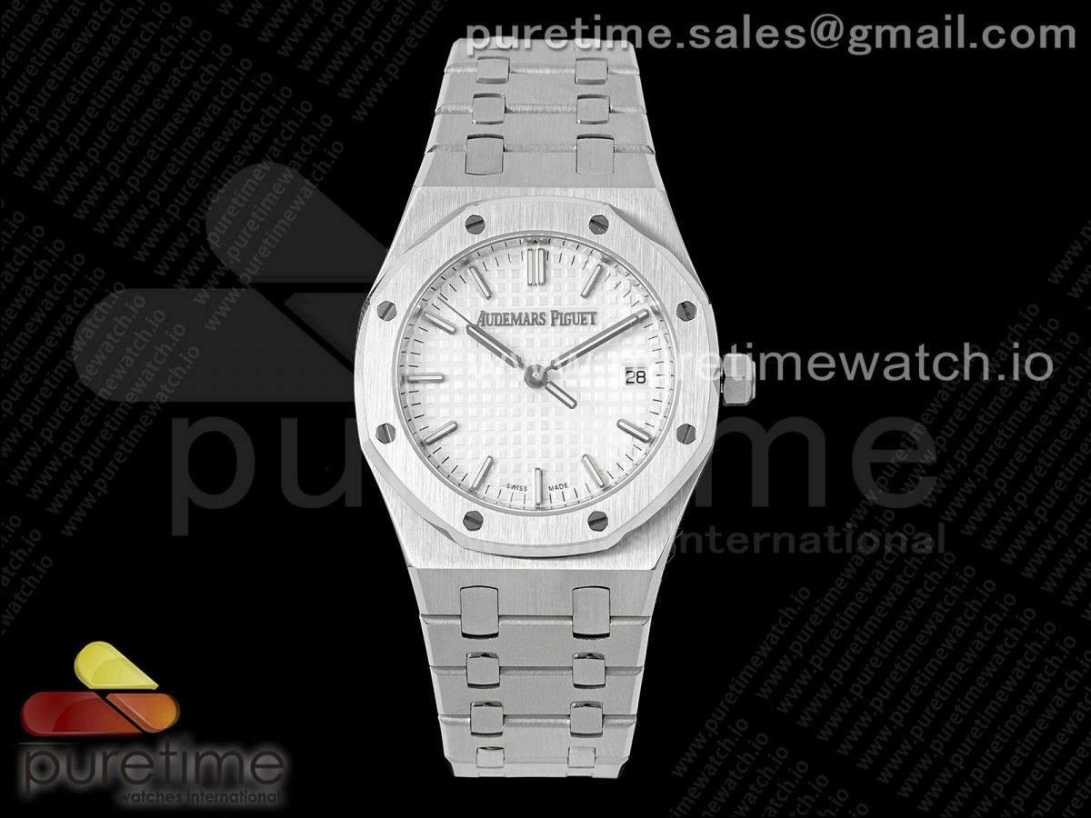 [BF] Audemars Piguet Royal Oak 34mm SS White Dial on SS Bracelet A5800