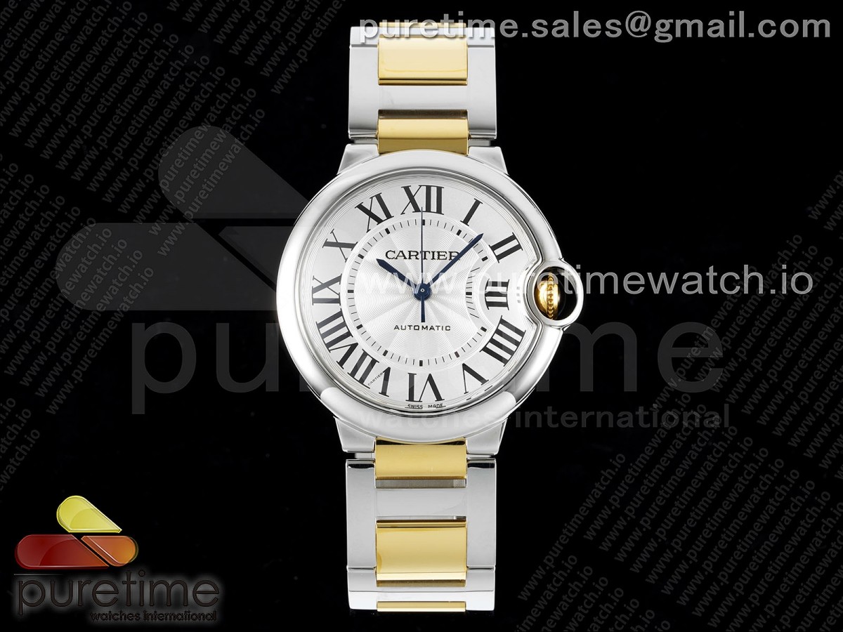 [3KF] Cartier Ballon Bleu 36mm SS/YG White Dial on SS/YG Bracelet A076