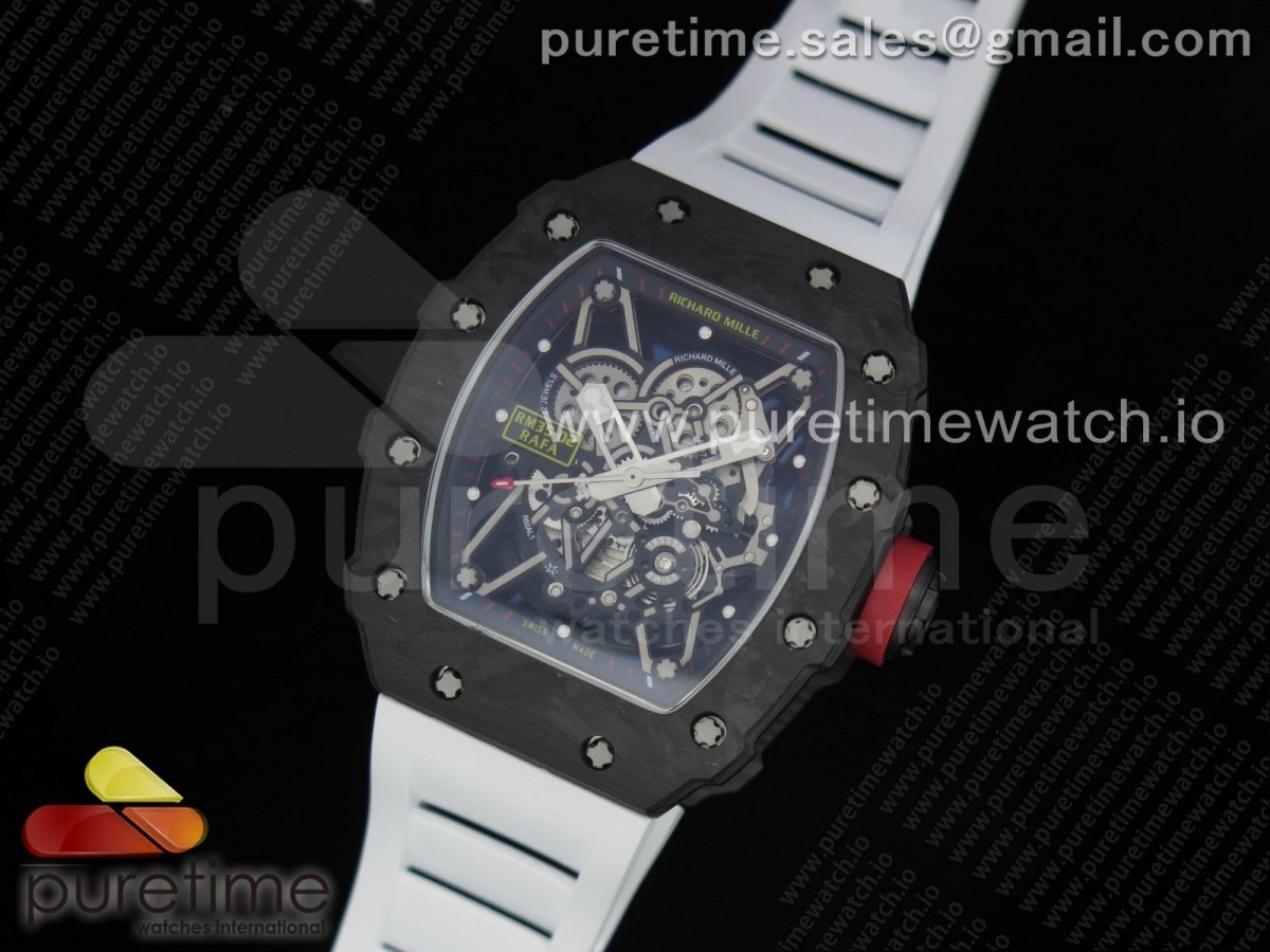 [KVF] Richard Mille RM035-02 Skeleton Dial Red on White Rubber Strap MIYOTA8215 V3