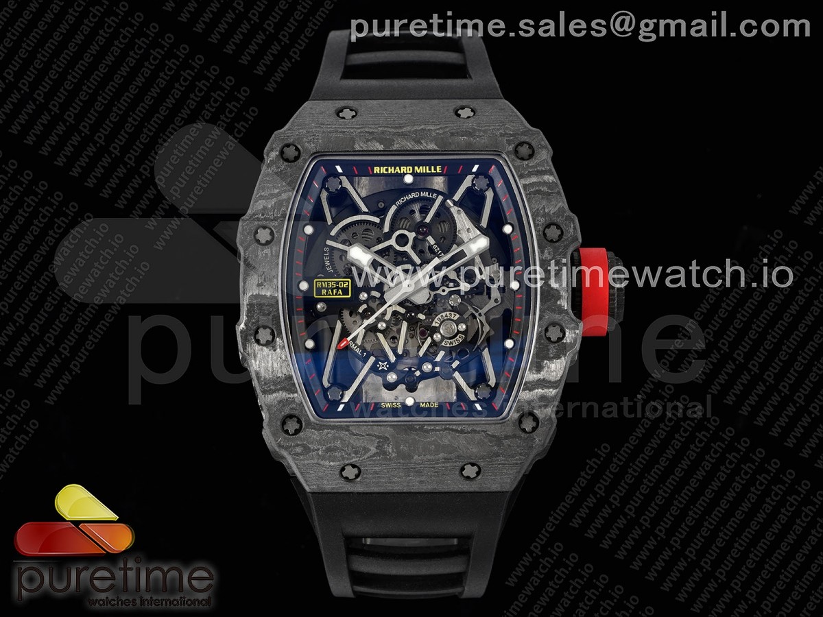 [ZF] Richard Mille RM035-02 Real NTPT Skeleton Dial on Black Rubber Strap NH05A V5