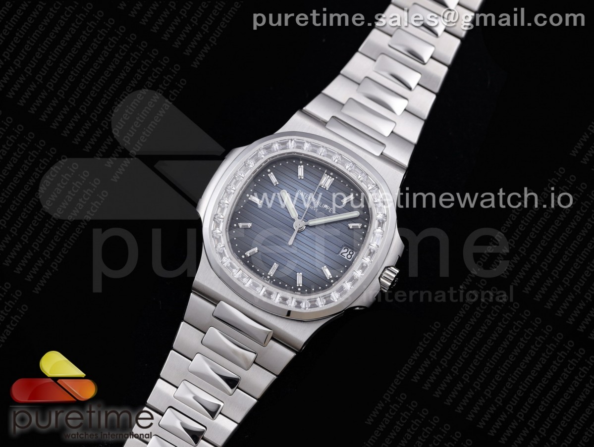 [PPF] Patek Philippe Nautilus 5711 Blue Dial Diamonds Bezel on SS Bracelet 324CS