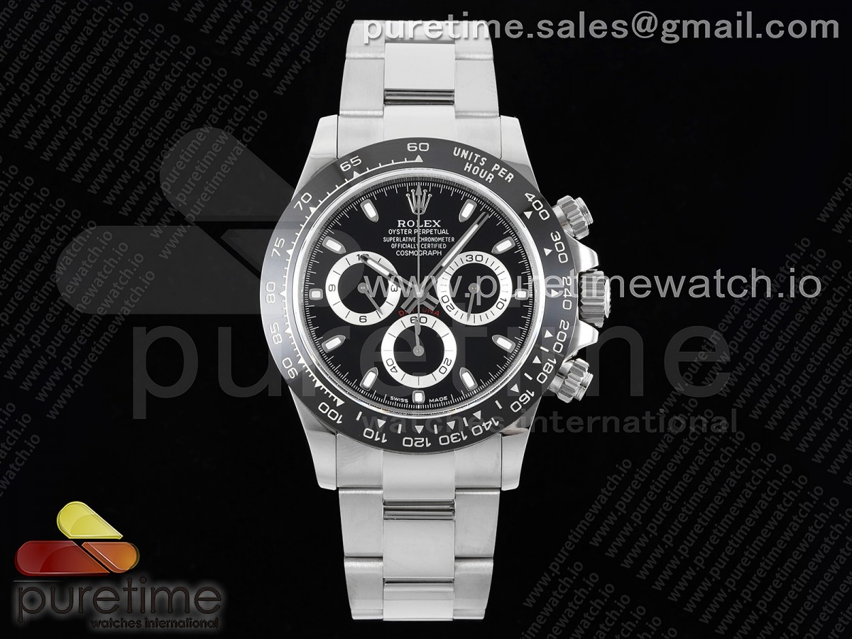 [QF] Rolex Daytona 116500 Black Dial on SS Bracelet SA4130